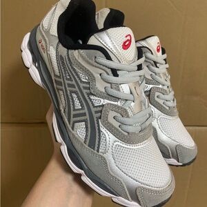 ASICS Silver and Gray Running Shoes